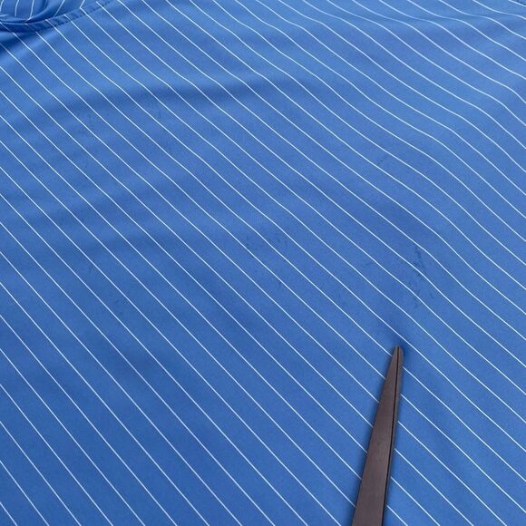 FootJoy Golf Polo Shirt Mens Large Striped Country Club Stretch Blue Logo Preppy - Picture 14 of 14